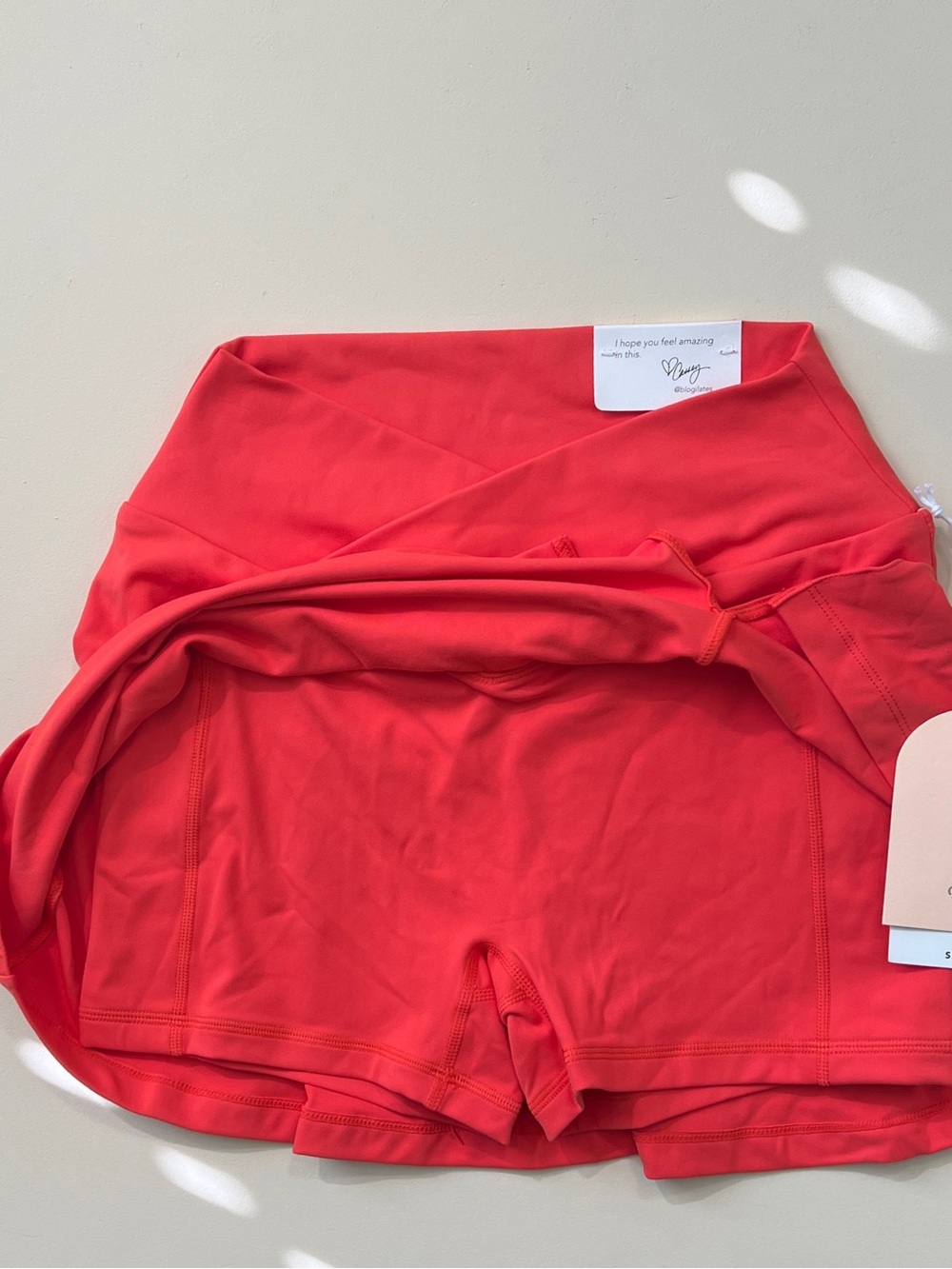 Blogilates Crisscross Slit Skort Size S   Spicy Orange NWT - Picture 3 of 4